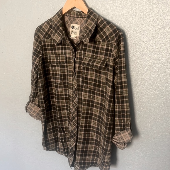 Billabong womens flannel size large - Picture 1 of 10
